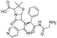 Glycinamide, N-(imino-4-pyridinylmethyl)glycyl-N-(2-carboxy-3,3-dimeth yl-7-oxo-4-thia-1-azabicyclo(3.2.0)hept-6-yl)-2-phenyl-, (2S-(2alpha,5 alpha,6beta))- CAS#: 63975-62-2