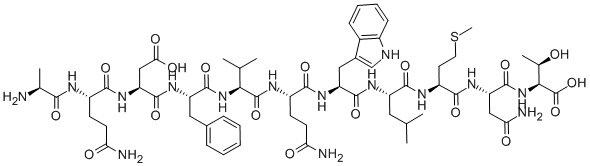 H-ALA-GLN-ASP-PHE-VAL-GLN-TRP-LEU-MET-ASN-THR-OH CAS#: 64790-15-4