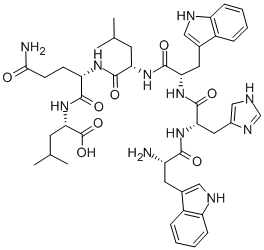 H-TRP-HIS-TRP-LEU-GLN-LEU-OH CAS#: 65418-88-4