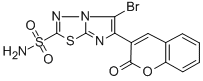 Imidazo(2,1-b)-1,3,4-thiadiazole-2-sulfonamide, 5-bromo-6-(2-oxo-2H-1- benzopyran-3-yl)- CAS#: 183999-74-8