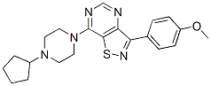 Isothiazolo[4,5-d]pyrimidine, 7-(4-cyclopentyl-1-piperazinyl)-3-(4-methoxyphenyl)- (9CI) CAS#: 604741-41-5