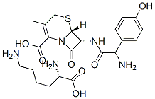 L-lysine mono[[6R-[6alpha,7beta(R*)]]-7-[[amino(4-hydroxyphenyl)acetyl]amino]-3-methyl-8-oxo-5-thia-1-azabicyclo[4.2.0]oct-2-ene-2-carboxylate] CAS#: 70154-78-8