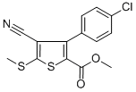 METHYL 3-(4-CHLOROPHENYL)-4-CYANO-5-(METHYLTHIO)THIOPHENE-2-CARBOXYLATE CAS#: 63244-05-3