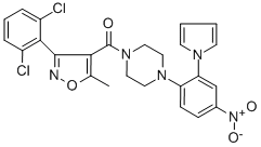Methanone, [3-(2,6-dichlorophenyl)-5-methyl-4-isoxazolyl][4-[4-nitro-2-(1H-pyrrol-1-yl)phenyl]-1-piperazinyl]- CAS#: 683206-20-4