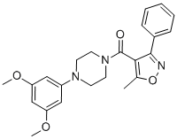 Methanone, [4-(3,5-dimethoxyphenyl)-1-piperazinyl](5-methyl-3-phenyl-4-isoxazolyl)- CAS#: 640286-91-5
