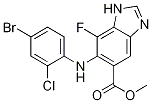 Methyl 6-(4-broMo-2-chlorophenylaMino)-7-fluoro-1H-benzo[d]iMidazole-5-carboxylate CAS#: 606143-46-8
