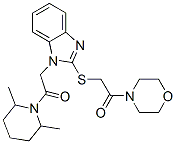 Morpholine, 4-[[[1-[2-(2,6-dimethyl-1-piperidinyl)-2-oxoethyl]-1H-benzimidazol-2-yl]thio]acetyl]- (9CI) CAS#: 606110-39-8