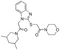Morpholine, 4-[[[1-[2-(3,5-dimethyl-1-piperidinyl)-2-oxoethyl]-1H-benzimidazol-2-yl]thio]acetyl]- (9CI) CAS#: 606117-51-5