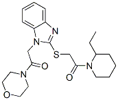 Morpholine, 4-[[2-[[2-(2-ethyl-1-piperidinyl)-2-oxoethyl]thio]-1H-benzimidazol-1-yl]acetyl]- (9CI) CAS#: 606110-69-4