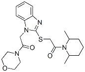 Morpholine, 4-[[2-[[2-(2,6-dimethyl-1-piperidinyl)-2-oxoethyl]thio]-1H-benzimidazol-1-yl]acetyl]- (9CI) CAS#: 606110-63-8