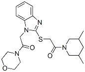 Morpholine, 4-[[2-[[2-(3,5-dimethyl-1-piperidinyl)-2-oxoethyl]thio]-1H-benzimidazol-1-yl]acetyl]- (9CI) CAS#: 606110-79-6