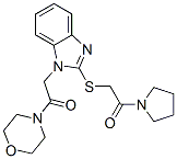 Morpholine, 4-[[2-[[2-oxo-2-(1-pyrrolidinyl)ethyl]thio]-1H-benzimidazol-1-yl]acetyl]- (9CI) CAS#: 606110-57-0