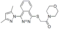 Morpholine, 4-[[[4-(3,5-dimethyl-1H-pyrazol-1-yl)-1-phthalazinyl]thio]acetyl]- (9CI) CAS#: 606122-18-3