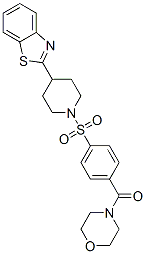 Morpholine, 4-[4-[[4-(2-benzothiazolyl)-1-piperidinyl]sulfonyl]benzoyl]- (9CI) CAS#: 606083-20-9