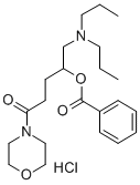 Morpholine, 4-(4-(benzoyloxy)-5-(dipropylamino)-1-oxopentyl)-, monohyd rochloride CAS#: 65446-89-1