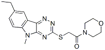 Morpholine, 4-[[(8-ethyl-5-methyl-5H-1,2,4-triazino[5,6-b]indol-3-yl)thio]acetyl]- (9CI) CAS#: 603946-65-2