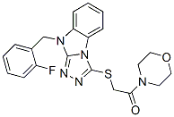 Morpholine, 4-[[[9-[(2-fluorophenyl)methyl]-9H-1,2,4-triazolo[4,3-a]benzimidazol-3-yl]thio]acetyl]- (9CI) CAS#: 606120-82-5