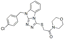 Morpholine, 4-[[[9-[(4-chlorophenyl)methyl]-9H-1,2,4-triazolo[4,3-a]benzimidazol-3-yl]thio]acetyl]- (9CI) CAS#: 606121-00-0
