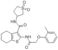 N-(1,1-dioxidotetrahydro-3-thienyl)-2-{[(2-methylphenoxy)acetyl]amino}-4,5,6,7-tetrahydro-1-benzothiophene-3-carboxamide CAS#: 618079-09-7
