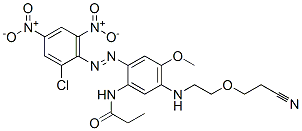 N-[2-[(2-chloro-4,6-dinitrophenyl)azo]-5-[[2-(2-cyanoethoxy)ethyl]amino]-4-methoxyphenyl]propionamide CAS#: 66693-27-4
