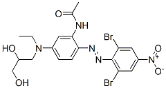 N-[2-[(2,6-Dibromo-4-nitrophenyl)azo]-5-[(2,3-dihydroxypropyl)ethylamino]phenyl]acetamide CAS#: 63467-23-2