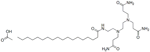 N-[2-[(3-amino-3-oxopropyl)[2-[bis(3-amino-3-oxopropyl)amino]ethyl]amino]ethyl]stearamide monoacetate CAS#: 68214-48-2