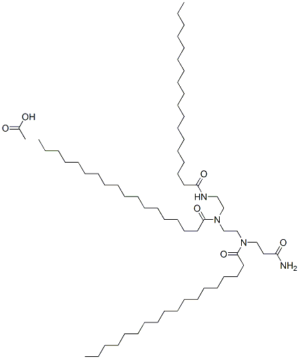 N-[2-[(3-amino-3-oxopropyl)stearoylamino]ethyl]-N-[2-(stearoylamino)ethyl]stearamide monoacetate CAS#: 68214-54-0