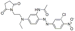 N-[2-[(3-chloro-4-nitrophenyl)azo]-5-[[2-(2,5-dioxo-1-pyrrolidinyl)ethyl]ethylamino]phenyl]acetamide CAS#: 63467-18-5