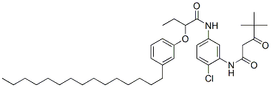 N-[2-chloro-5-[[1-oxo-2-(3-pentadecylphenoxy)butyl]amino]phenyl]-4,4-dimethyl-3-oxovaleramide CAS#: 63133-80-2