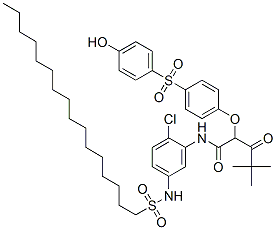N-[2-chloro-5-[(hexadecylsulphonyl)amino]phenyl]-2-[4-[(4-hydroxyphenyl)sulphonyl]phenoxy]-4,4-dimethyl-3-oxovaleramide CAS#: 60247-61-2