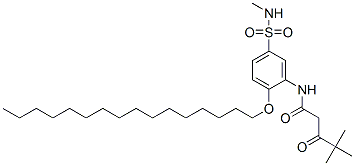 N-[2-(hexadecyloxy)-5-[(methylamino)sulphonyl]phenyl]-4,4-dimethyl-3-oxovaleramide CAS#: 63224-80-6