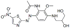 N-[3-[(2,3-dihydroxypropyl)amino]-2-methoxy-6-[(5-nitrothiazol-2-yl)azo]phenyl]acetamide CAS#: 63467-10-7