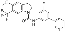 N-[3-FLUORO-5-(3-PYRINDYL)PHENYL]-2,3-DIHYDRO-5-METHOXY-6-(TRIFLUOROMETHYL)-1H-INDOLE-1-CARBOXAMIDE CAS#: 181629-93-6
