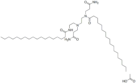 N-(3-amino-3-oxopropyl)-N-[2-[(3-amino-3-oxopropyl)[2-(stearoylamino)ethyl]amino]ethyl]stearamide monoacetate CAS#: 68214-50-6