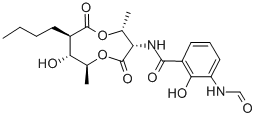 N-[(3S,4R,7R,8R,9S)-4,9-Dimethyl-2,6-dioxo-7-butyl-8-hydroxy-1,5-dioxonane-3-yl]-3-(formylamino)-2-hydroxybenzamide CAS#: 60504-95-2