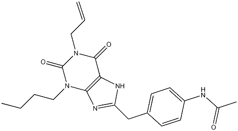 N-[4-(1-Allyl-3-butyl-2,6-dioxo-2,3,6,7-tetrahydro-1H-purin-8-ylmethyl)phenyl]acetamide CAS#: 628279-02-7