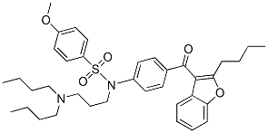 N-[4-[(2-Butyl-3-benzofuranyl)carbonyl]phenyl]-N-[3-(dibutylamino)propyl]-4-methoxybenzenesulfonamide CAS#: 63421-53-4