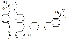 N-[4-[(2-Chloro-5-nitrophenyl)[4-[N-ethyl-N-(3-sodiosulfobenzyl)amino]phenyl]methylene]-2,5-cyclohexadien-1-ylidene]-N-ethyl-3-sulfonatobenzenemethanaminium CAS#: 6897-35-4