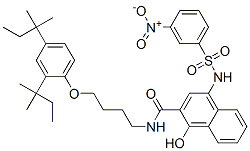 N-[4-[2,4-Bis(1,1-dimethylpropyl)phenoxy]butyl]-1-hydroxy-4-[[(3-nitrophenyl)sulfonyl]amino]-2-naphthalenecarboxamide CAS#: 63149-45-1