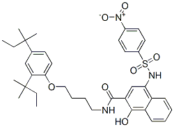 N-[4-[2,4-Bis(1,1-dimethylpropyl)phenoxy]butyl]-1-hydroxy-4-[[(4-nitrophenyl)sulfonyl]amino]-2-naphthalenecarboxamide CAS#: 63149-31-5