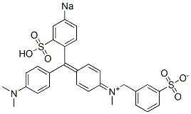 N-[4-[[4-(Dimethylamino)phenyl](4-sodiosulfophenyl)methylene]-2,5-cyclohexadien-1-ylidene]-N-methyl-3-sulfonatobenzenemethanaminium CAS#: 6362-35-2
