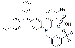 N-[4-[[4-(Dimethylamino)phenyl]phenylmethylene]-2,5-cyclohexadien-1-ylidene]-N-(3-sulfonatobenzyl)-3-sodiosulfobenzenemethanaminium CAS#: 6826-45-5