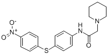 N-(4-((4-Nitrophenyl)thio)phenyl)-1-piperidineacetamide CAS#: 66649-55-6