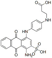 N-[4-[(4-amino-9,10-dihydro-9,10-dioxo-3-sulphoanthracen-1-yl)amino]phenyl]-beta-alanine CAS#: 62155-80-0