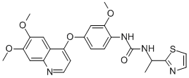 N-[4-[(6,7-Dimethoxy-4-quinolinyl)oxy]-2-methoxyphenyl]-N'-[1-(2-thiazolyl)ethyl]urea CAS#: 623142-96-1