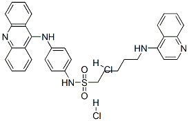 N-[4-(acridin-9-ylamino)phenyl]-5-(quinolin-4-ylamino)pentane-1-sulfon amide dihydrochloride CAS#: 66725-06-2