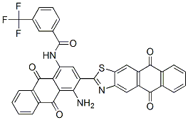 N-[4-amino-3-(5,10-dihydro-5,10-dioxoanthra[2,3-d]thiazol-2-yl)-9,10-dihydro-9,10-dioxo-1-anthryl]-3-(trifluoromethyl)benzamide CAS#: 6492-78-0