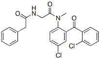 N-[4-chloro-2-(2-chlorobenzoyl)phenyl]-N-methyl-2-[(2-phenylacetyl)ami no]acetamide CAS#: 65808-73-3