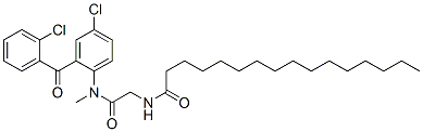 N-[[[4-chloro-2-(2-chlorobenzoyl)phenyl]-methyl-carbamoyl]methyl]hexad ecanamide CAS#: 65808-72-2
