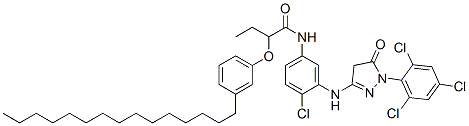 N-[4-chloro-3-[[4,5-dihydro-5-oxo-1-(2,4,6-trichlorophenyl)-1H-pyrazol-3-yl]amino]phenyl]-2-(3-pentadecylphenoxy)butyramide CAS#: 68239-71-4